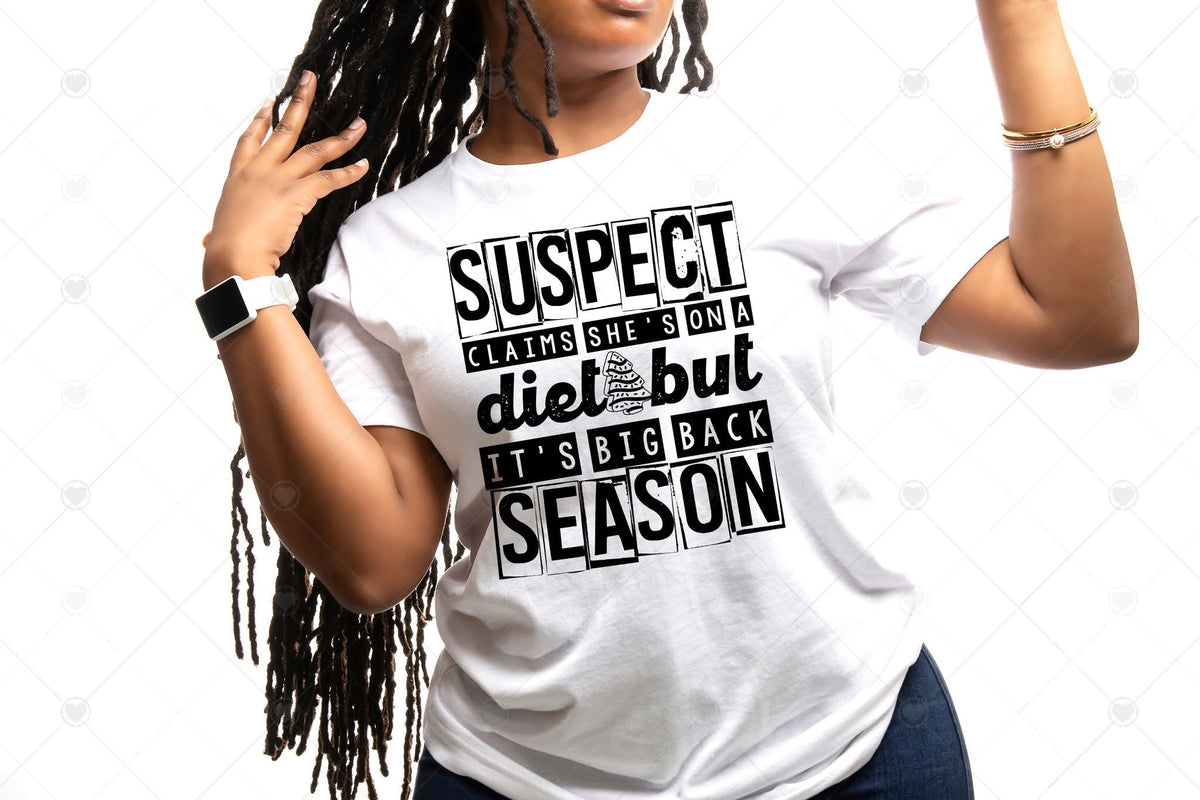 Short sleeve t-shirt Suspect Claims She's On A Diet